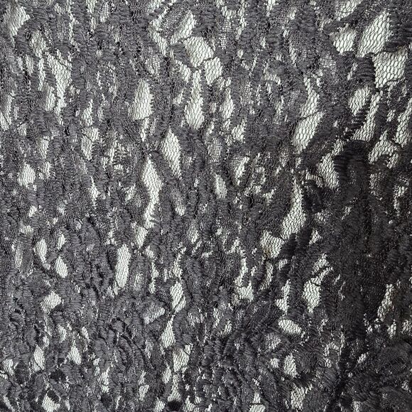 Nicole Miller Black Lace Sheer Top M Whimsygoth Fairy Goth Vintage 90s Blouse - Picture 5 of 6